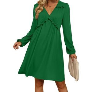 NEW Aokosor Flowy Dress Classic Elegant Super Soft S